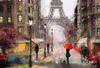 Tapestries Paris Tower Tapestry Wall Decor Abstract People Under Rain City Street Design