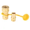 Tools 1/2" Gas Quick Connect Kit Disconnect Connector With Male Insert Plug Solid Brass Low Pressure Propane Adapter 1/2 PSIG Durable