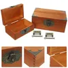 Tazones 2 PCS Decorative Jewelry Case Collar Collar Tesoro de madera Tesoro Vintage Contenedor
