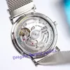 2024 حركة تلقائية للرجال الساعات Sun Moon Star Watch 45mm 316L سوار من الفولاذ المقاوم للصدأ من الفولاذ المقاوم للصدأ من الزجاج