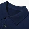 Koszulka męska wełniana jesienna swetra lapowa bieliznę bluzka koreańska koreański styl pullover dzianinowy top polo