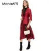 ワークドレスMonaaiyi High Street Runway Fashion Designer女性のシングルボタンBlazer Diamond Set Gauze Skirt Slim Short 3PCS 2024