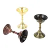 Titulares de vela 1pc Metal Votive Candlestick Lotus Retro para Pray Buda Candelabra Butter Lamp Budista Budista Budista Budista