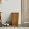 Coucheurs de déchets en bois japonais cousue peut couvrir la maison de salon de la maison 10l 12L Panier de papier toilette créatif en bois de noix L46