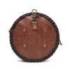 Midjepåsar nordiska medeltida präglade väska kvinnor män vintage pu läder litet bälte mynt party kostym crossbody axel axel