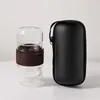 Şarap bardakları taşınabilir bir anahtar filtre cam çay fincanı şeffaf çay su ayırma bardağı ısıya dayanıklı şişe