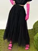 Saias de tule para mulheres de longa duração Tutu Fairy Salia em camada de uma linha de malha elástica da cintura dama de honra Papticoat
