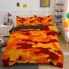 Hemtextil Cool Boy Girl Kid vuxen Duver Cover Set Camouflage Bedding sets King Queen Twin Comporter Covers med Pillowcase 240403