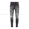 Moda Amirr Clothing Diseñador Pantalones de color azul claro Mens delgada Denim Biker Biker Hip Hop Jeans Men 03