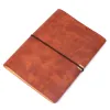 Notes de carnet de note de note de cuir pu couverture spirale Notebook A5 organisateur de planificateur Note de voyage Journal journal 6