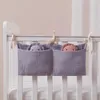 Aufbewahrungsbeutel tragbarer Baby -Kinderbeutel Multifunktional geborenes Bett Kopfteil Organizer für Kinderbettwindel rosa