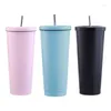 Mugs Straw Vacuum Cup Bottle Stainless Steel Insulated For Bubble Tea High Capacity 750ml