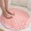 Bath Mats Textured Surface Round Non Slip Shower Mat Anti With Drain Hole In Middle For Stall Bathroom Floor Showers