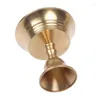 Candle Holders Buddhist Ghee Lamp Golden Copper Alloy Oil Holder Candlestick Home Decor Ornament