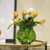 Vasen handgefertigte Retro -Spitzen -Lucky -Tasche gefärbte Glasur Vase Dekoration Tee Tisch im Wohnzimmerkunst Blume Arrangement