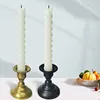 Держатели свечей в европейском стиле минималистский ретро свеча металлические золотые серебряные держатель для свадебного ресторана украшения