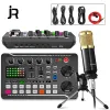 Mikrofoner Desktop Microphone Kit med Live Sound Card (Valfritt) Inspelning Karaoke Professional Microphone For Live Streaming Podcasting