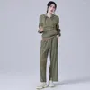 Женские брюки с двумя частями Yudx Miyake Fashion Plaind Print 2 Peect Sports Plearted Coost Cust Casual Универсальный набор с двумя частями 2024 Spring
