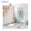 Maty do kąpieli 4PCS Dream Flowers World Banyo Divery Divery Zestaw Non Slip Tapis Salle de Bain Alfombra Bano