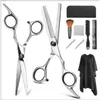 Professional Hairdressing Scissors Kit Stainless Steel Barber Scissors Tail Comb Hair Cloak Hair Cut Comb Styling Tool