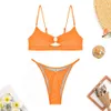 2024 Nieuwe sexy holle solide kleur nylon bikini zwempak dames zwempak