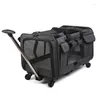 Cat Carriers Dog Universal Transport Bag Disassembly Pulley Basket Breathable Window Pet Trolley Convenient Pull Rod Cats Cage