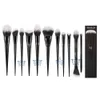 11pcs Powder Blush Lightlighter Contour Foundation Foundation Makeup Makeup Brush Set Brush Smudge Brush Smoky Liner Brush 240326