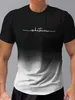 T-shirts masculins T-shirt pour hommes pour hommes Vêtements Summer Fashion Gradient Lettre imprimé HARAJUKU CARQUE CHEP