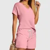 T-shirt shorts de t-shirt feminino