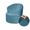 Couvre-chaise en velours élastique couvercle rond extension Spandex Spandex Chabover Single Single Club Club Sofa pour le mariage El Bar