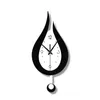 Horloges murales Horloge de conception de chute d'eau moderne pour le pendule acyrlique créatif salon de chambre à coucher décorati