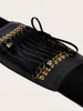 Bälten mode elastisk bred bälte midje rem kvinnlig klänning kjol kappa dekorativ bälte cummerbunds tätning