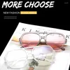 Solglasögon ramar vintage runda kvinnliga nyanser retro lins damer sunnies studior märke korea mode glasögon glasögon färg