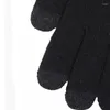 Gants de cyclisme d'hiver les hommes tricotés chauds full doigts tactile