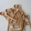 Spoons 10pcs/set Wooden Spoon Ecofriendly Tableware Bamboo Scoop Coffee Honey Teaspoon Stirrer Dessert Soup Cutlery Household