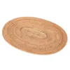 Moules à cuisson Retan tissé tissé Placemats de table ronde ovale Mattes de table non glissante Mat de placement naturel multipurpose 30x40cm