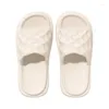 Slippers hommes femmes Waffle Design Douche de salle de bain Chaussures de diapositives non glissantes tongs flip-flops Summer plage légère sandales douces