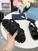 2024 Дизайнерские сандалии платформы для платформы для женщин Sandale Slipper Shoes Lote Summer Casual Beach Sandal Real Leather Caffice Box On240402