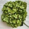 Decorative Flowers Silk Simulation White Green Hydrangeas Bouquet Fake Flower Wedding Auditorium Decoration Artificial Hydrangea Floral