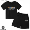 T-Shirts T-Shirts 2023 Sommer Trapstar T-Shirt Kinder Jungen Strand Shorts Sets Streetwear Tracksuit Männer Frauen Kleidung Mädchen Sportbekleidung 230626 L46