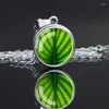 Colliers pendants Collier de feuilles Verre sphérique fraîcheur naturelle et texture extraordinaire