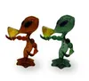 7 inch Alien Glass Pipe Glass Smoking Pipes Mini Glass Bongs Attractive Bowl Smoking Oil Alien Bong Pipes Hand Tobacco Smoking Water Pipes