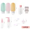 Lagringsflaskor 3/4/11 st 60 ml Squeeze Tube Lotion Bottle Travel Makeup Dispenser Set Shampoo Duschgel Söt silikon tom container