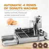 4 lignes électriques Donut Maker Automatic Donut Machine Machine de fabrication de beignets commerciaux