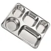 Dinnerware Sets Partition Partition Plate Plate Divided Serviing Bandey Stainless Steel Child