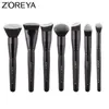 Zoreya zwarte make -upborstels set ooggezicht cosmetisch foundation poeder blush oogschaduw kabuki bending make -up borstel schoonheid gereedschap 240326