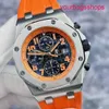 WRIGE CLASSIC AP WORTH ROYAL OAK OFFSHORE Série 26170st Orange Volcano Face Chronomter Automatic Mechanical Mens Watch