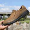 Chaussures décontractées en cuir authentique Lofers Formal Lofers Slip on Mocasins Male Male Journe