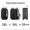 Rucksack erweiterte 39L Männer Business -Laptop 17inch große Kapazität Reisebag Fashion School für Outdoor