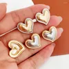 Pendientes de sementales 5Pairs Tiny Heart Smooth Metallic Vintage Classic Wholesale Women Jewelry Gift 30875